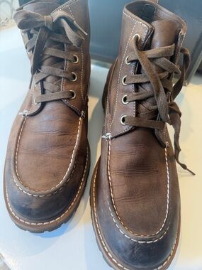 John Varvatos Brown Leather Chukka Boots